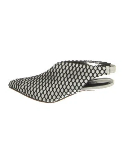 Pre-owned Tibi Mesh Patterned Slingback Flats In Multi
