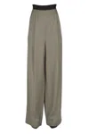 Tibi Micro Houndsthooth Print Wool Trousers In Multi