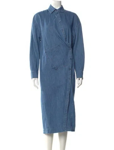 Pre-owned Tibi Midi Length Dress In Blue