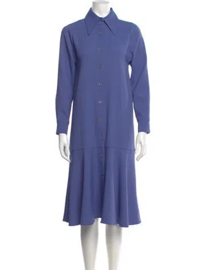 Pre-owned Tibi Midi Length Dress In Blue