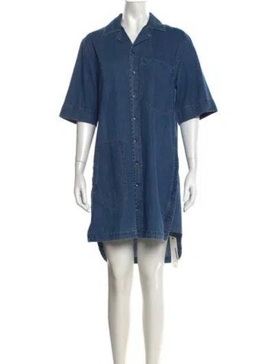 Pre-owned Tibi Midi Length Dress In Blue