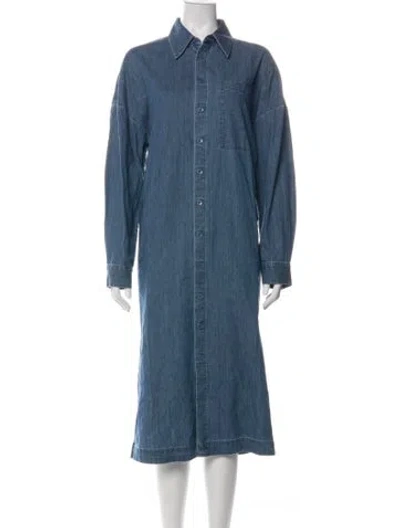 Pre-owned Tibi Midi Length Dress W/ Tags In Blue