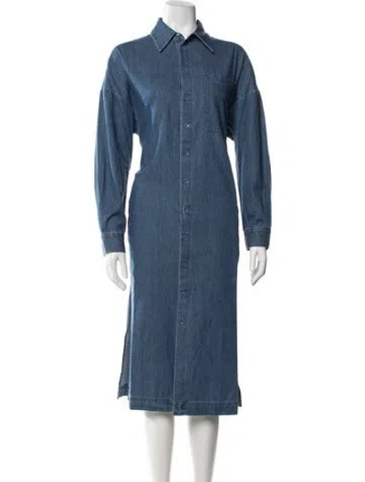 Pre-owned Tibi Midi Length Dress W/ Tags In Blue