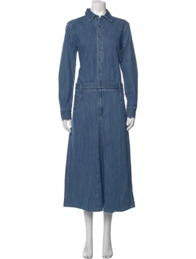 Pre-owned Tibi Midi Length Dress W/ Tags In Blue
