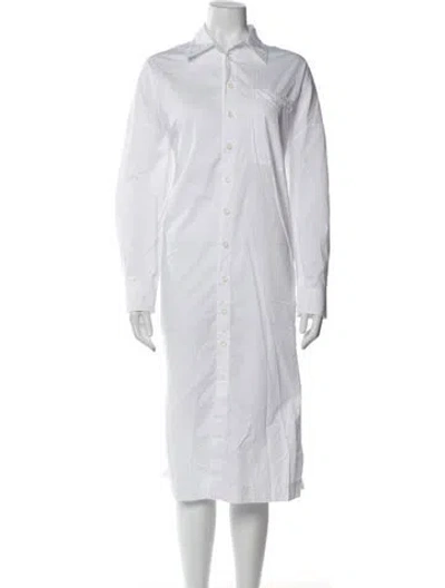 Pre-owned Tibi Midi Length Dress In White