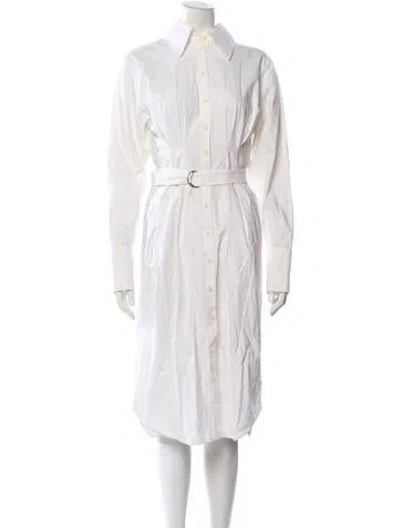 Pre-owned Tibi Midi Length Dress In White