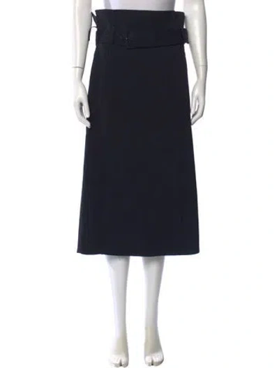 Pre-owned Tibi Midi Length Skirt In Black
