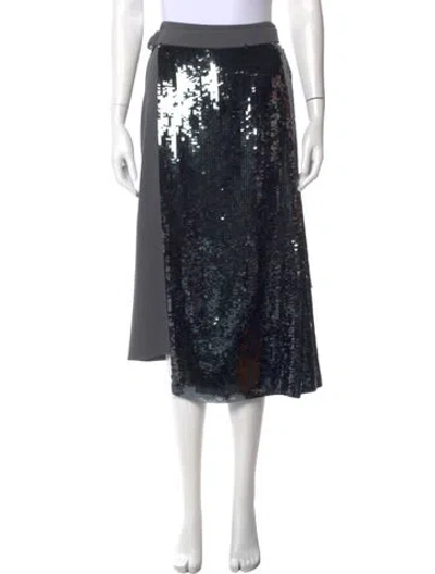 Pre-owned Tibi Midi Length Skirt In Black