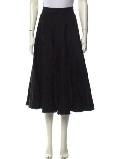 Pre-owned Tibi Midi Length Skirt In Black