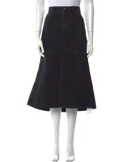Pre-owned Tibi Midi Length Skirt In Black