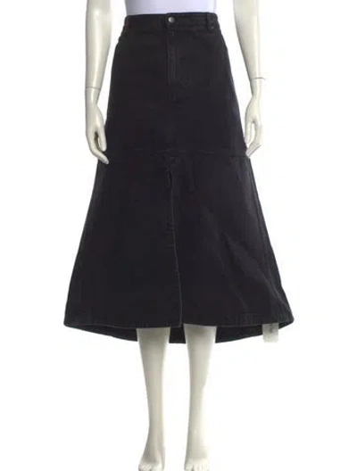 Pre-owned Tibi Midi Length Skirt In Black