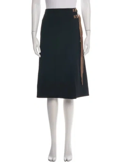 Pre-owned Tibi Midi Length Skirt In Black