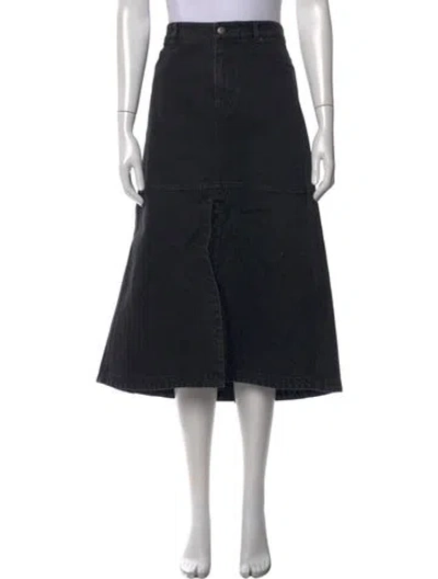 Pre-owned Tibi Midi Length Skirt In Black