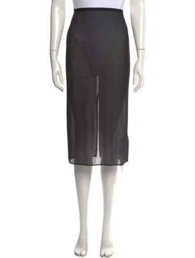 Pre-owned Tibi Midi Length Skirt In Black
