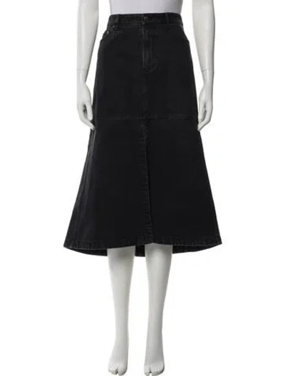 Pre-owned Tibi Midi Length Skirt In Black