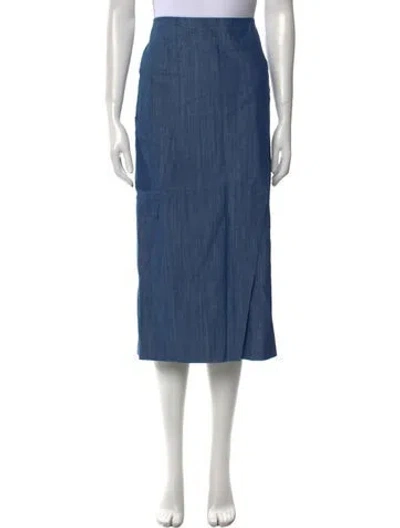 Pre-owned Tibi Midi Length Skirt In Blue
