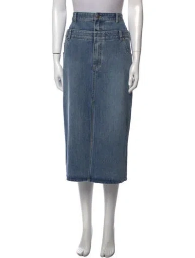 Pre-owned Tibi Midi Length Skirt In Blue