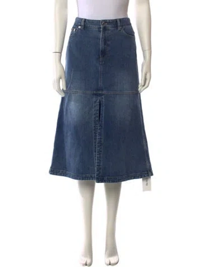 Pre-owned Tibi Midi Length Skirt In Blue