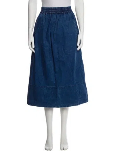 Pre-owned Tibi Midi Length Skirt In Blue