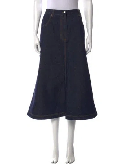Pre-owned Tibi Midi Length Skirt In Blue