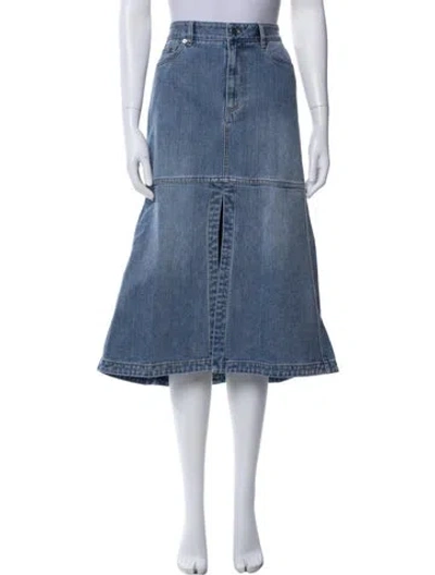 Pre-owned Tibi Midi Length Skirt In Blue