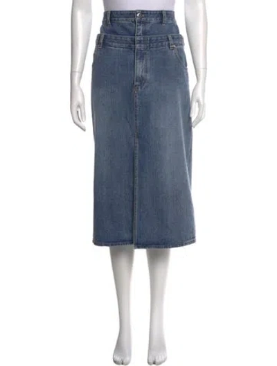 Pre-owned Tibi Midi Length Skirt In Blue