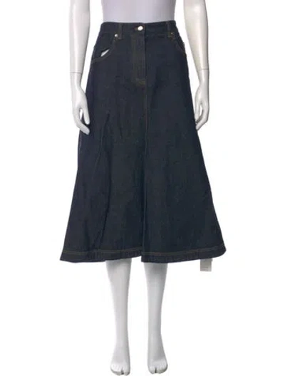 Pre-owned Tibi Midi Length Skirt In Blue