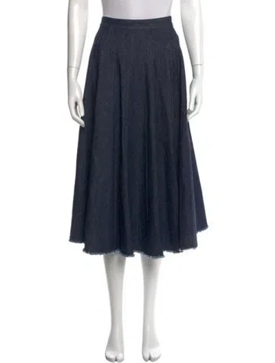 Pre-owned Tibi Midi Length Skirt In Blue