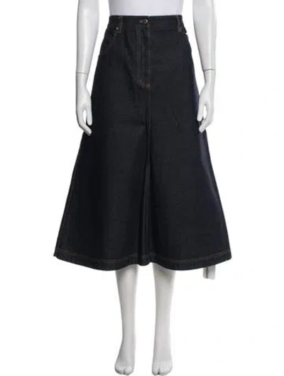 Pre-owned Tibi Midi Length Skirt In Blue