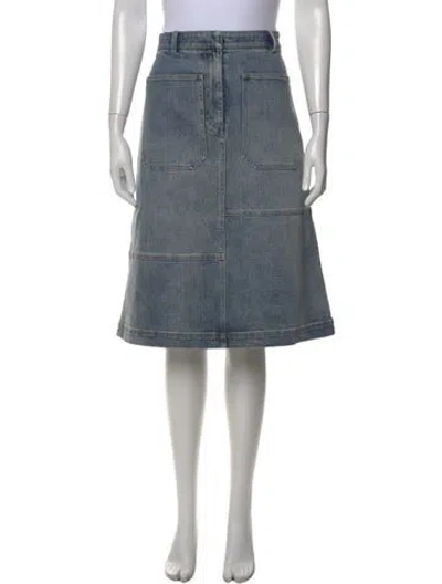 Pre-owned Tibi Midi Length Skirt In Blue