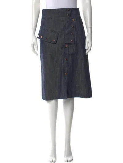 Pre-owned Tibi Midi Length Skirt In Blue