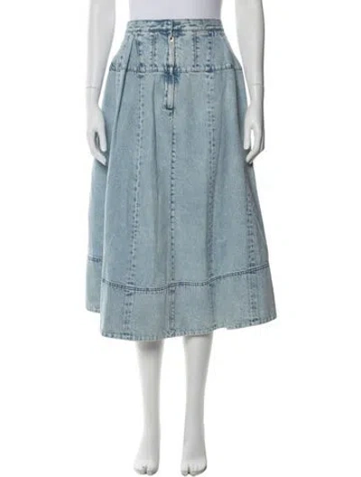 Pre-owned Tibi Midi Length Skirt In Blue
