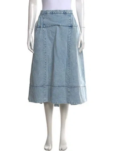 Pre-owned Tibi Midi Length Skirt In Blue