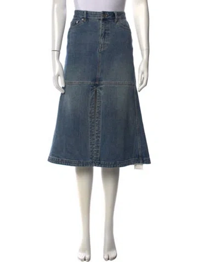 Pre-owned Tibi Midi Length Skirt In Blue