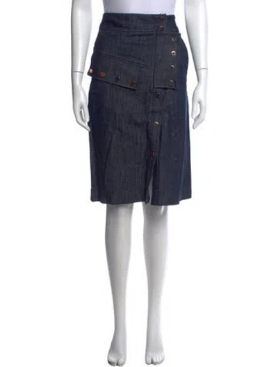 Pre-owned Tibi Midi Length Skirt In Blue