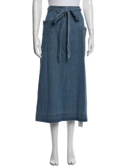 Pre-owned Tibi Midi Length Skirt In Blue