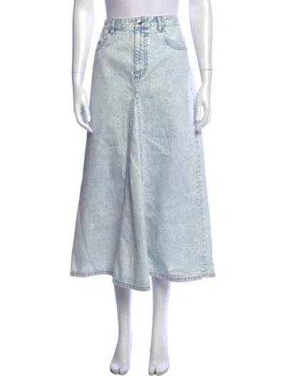 Pre-owned Tibi Midi Length Skirt In Blue