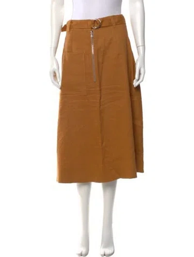 Pre-owned Tibi Midi Length Skirt In Brown