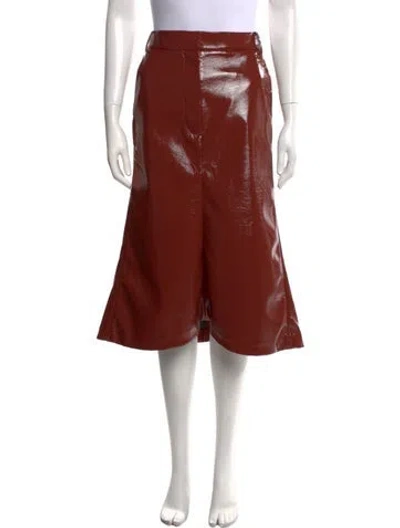 Pre-owned Tibi Midi Length Skirt In Brown