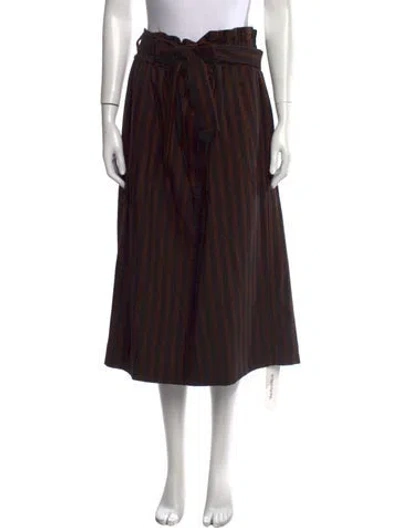 Pre-owned Tibi Midi Length Skirt In Brown