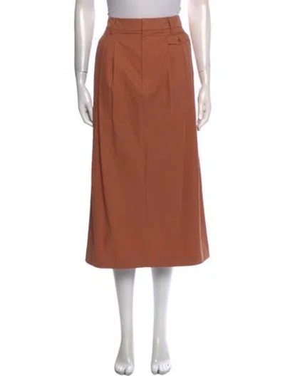Pre-owned Tibi Midi Length Skirt In Brown