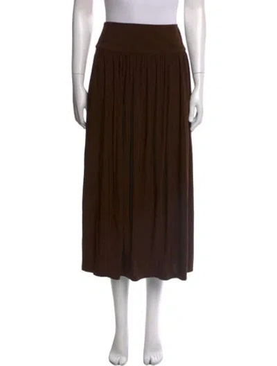 Pre-owned Tibi Midi Length Skirt In Brown