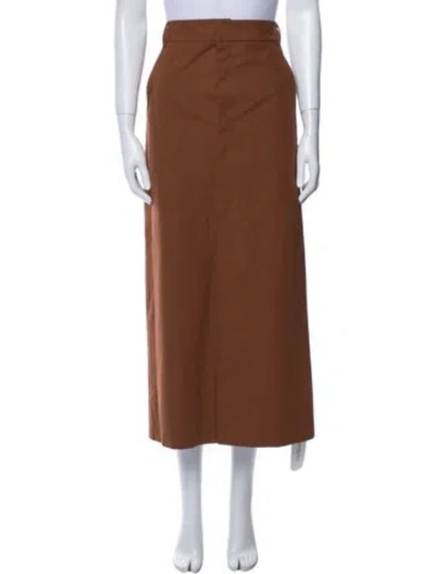 Pre-owned Tibi Midi Length Skirt In Brown