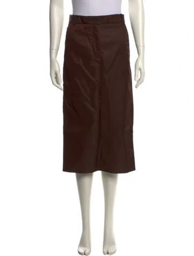 Pre-owned Tibi Midi Length Skirt In Brown