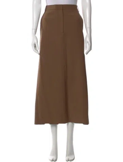 Pre-owned Tibi Midi Length Skirt In Brown