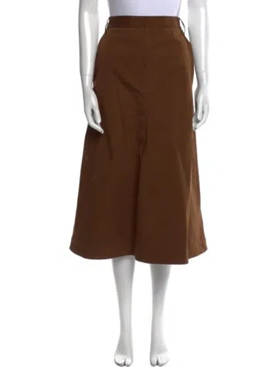 Pre-owned Tibi Midi Length Skirt In Brown