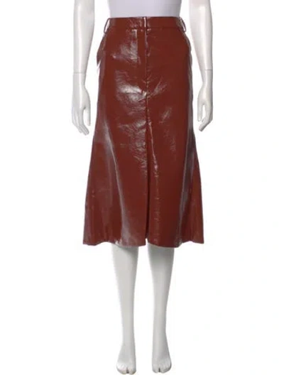 Pre-owned Tibi Midi Length Skirt In Brown