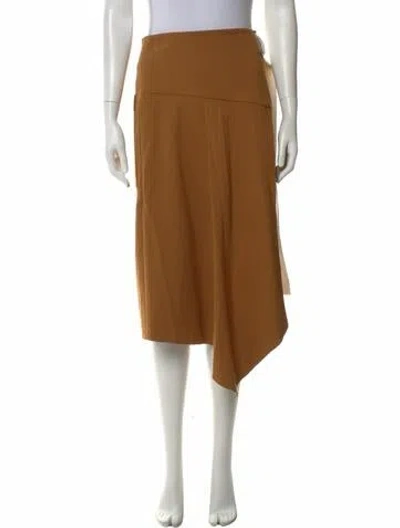 Pre-owned Tibi Midi Length Skirt In Brown
