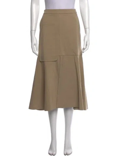 Pre-owned Tibi Midi Length Skirt In Brown