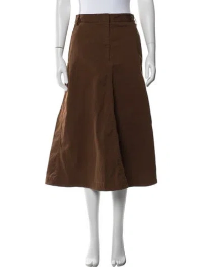 Pre-owned Tibi Midi Length Skirt In Brown